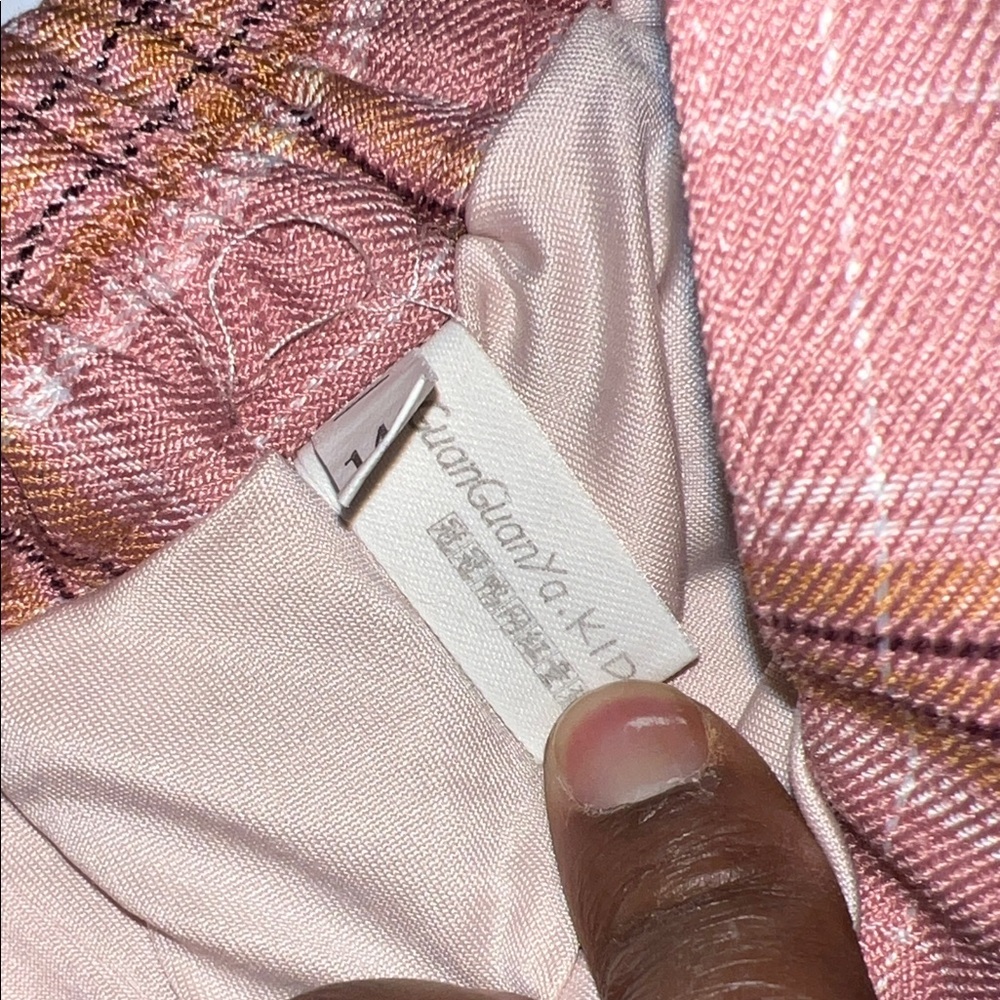 SHEIN Pink Plaid Skater Skirt - Picture 2 of 8